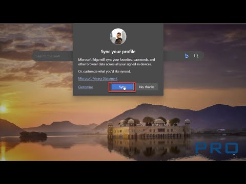 How to sync Microsoft Edge with Microsoft account