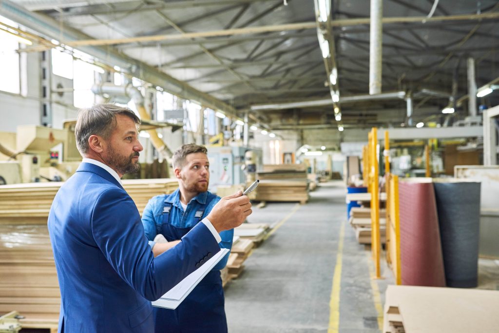 Two business men working at a Chicago Manufacturing company