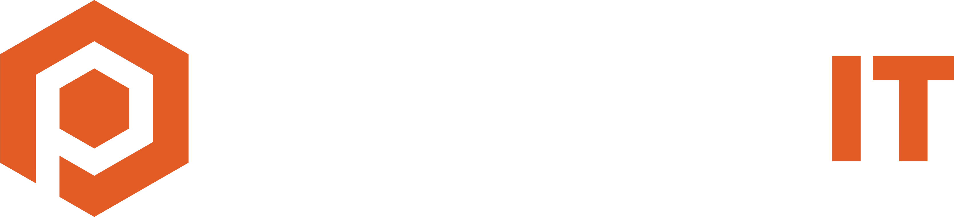 White and orange Protek-IT logo