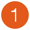 Orange circle symbolizing first step in getting in touch