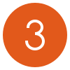 Orange circle symbolizing third step in getting in touch