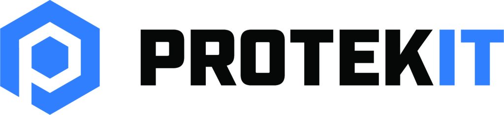 Blue and black Protek-IT logo