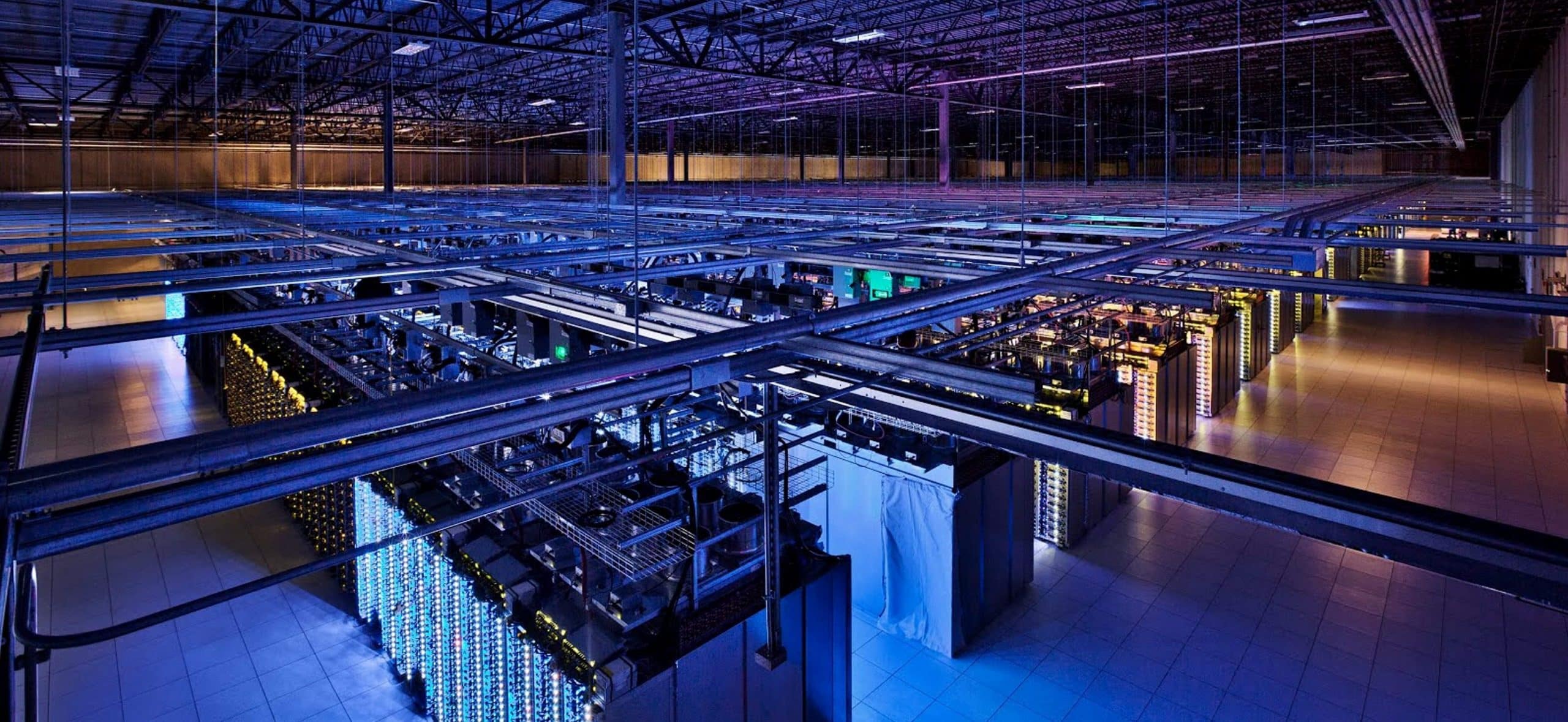 Google data center with servers