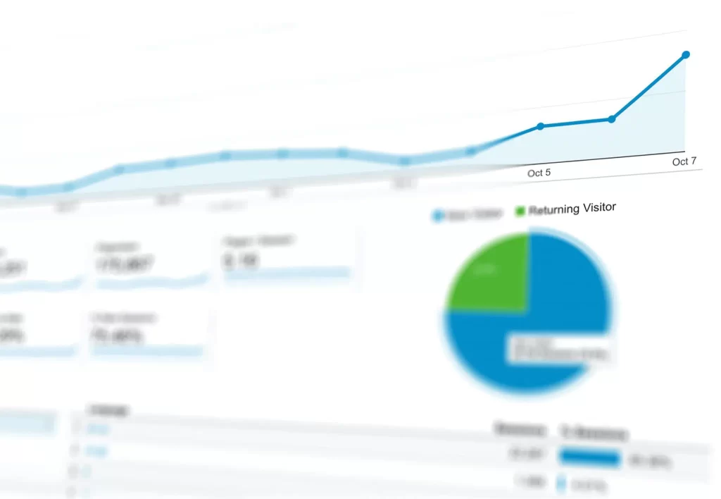 Blurred image of the Google Analytics dashboard